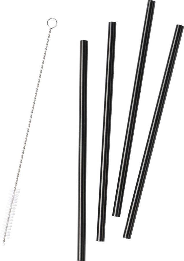 Zone Denmark Rocks Rietjes 21 5 cm Dia. 8 mm 4 st. Black