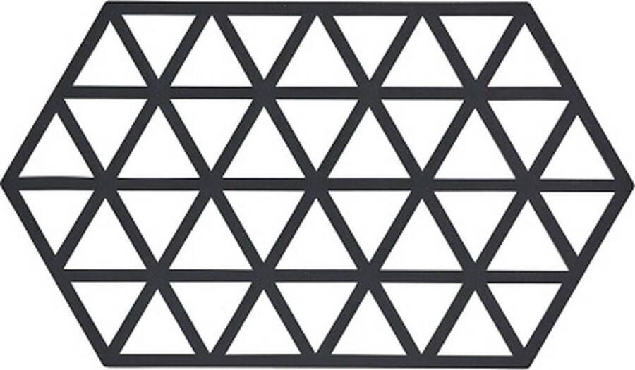 Zone Denmark Pannenonderzetter Driehoeken Zwart 24 x 14 cm