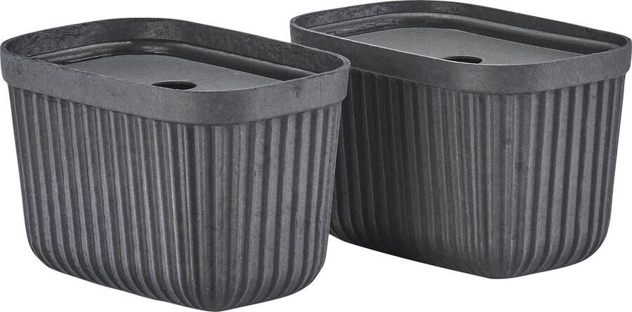 Zone Denmark Pulp Opbergdoos 23 x 15 x 15 cm 2 stuks Black