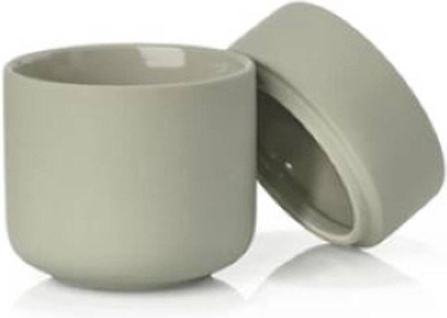 Zone Ume potje met deksel eucalyptus green