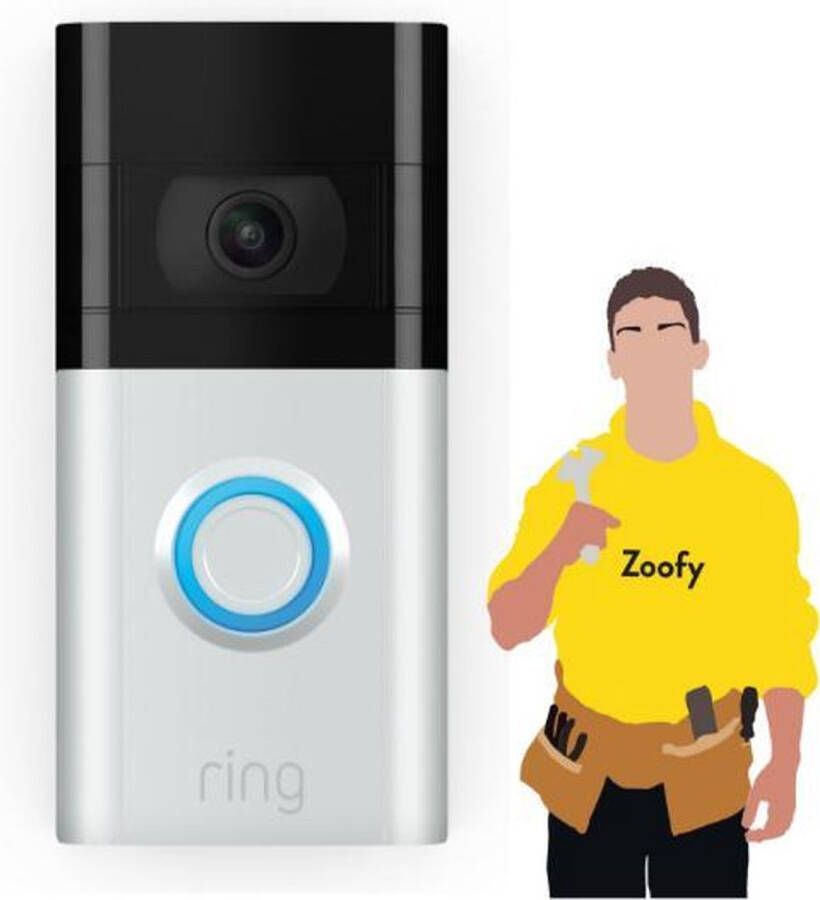 Zoofy Installatie Ring deurbel Door in samenwerking met bol.com Installatie-afspraak gepland binnen 1 werkdag