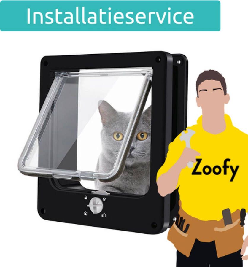 Zoofy Plaatsen kattenluik Door in samenwerking met bol.com Installatie-afspraak gepland binnen 1 werkdag Niet voor glazen deuren