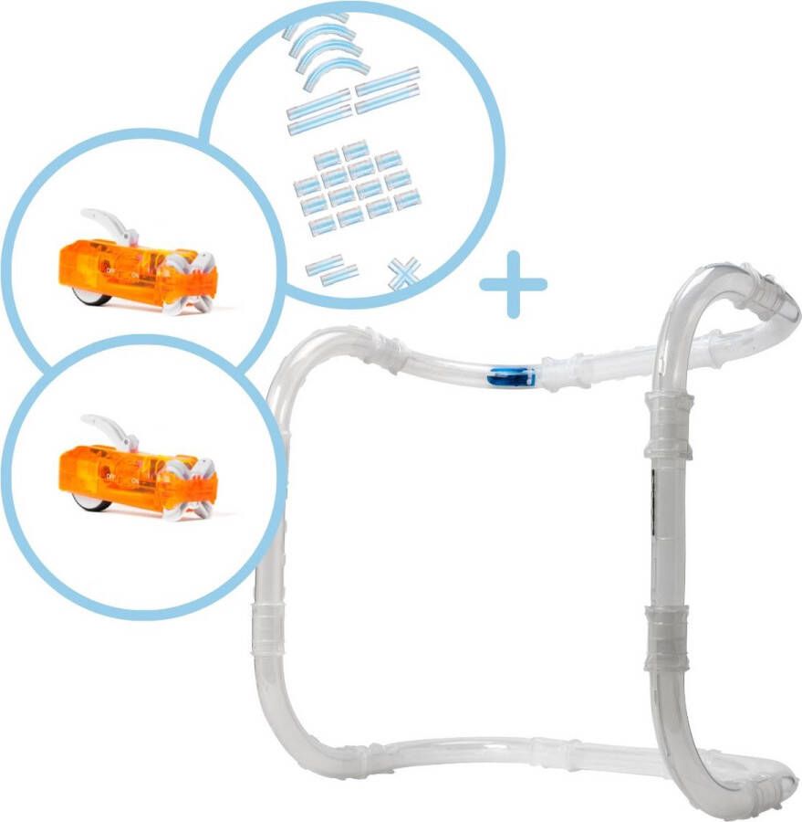 Zoom Tube Speelgoed Racebaan Voordeelset Basis Pakket + 2x Extra Auto + Uitbreidingsset 3D Race Circuit Racebaanset 6M Speelgoed Racebaan