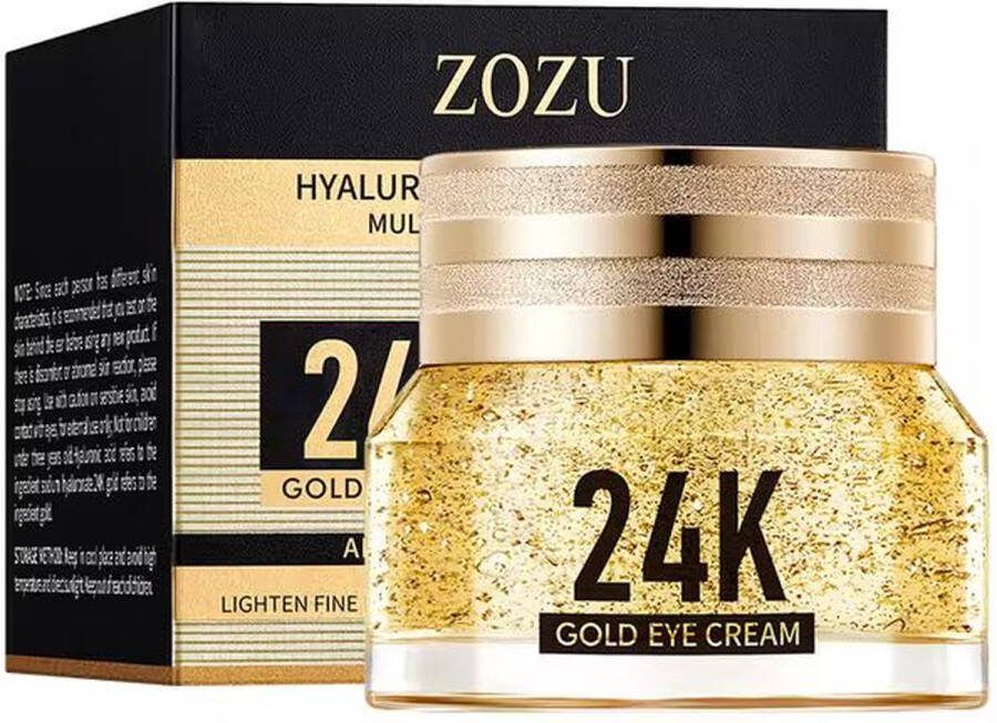 Zozu 24K Goud Hyaluronzuur Oogcrème Anti-Rimpel Veroudering Donkere Kringen Oogzakken Verstevigende Ogen Huidverzorging Prodcuts 40 g