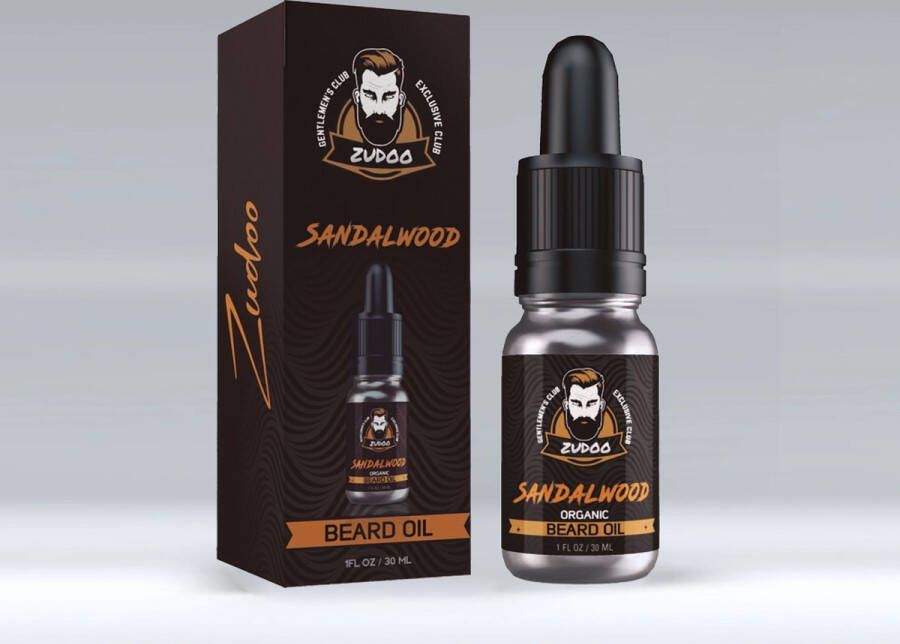 Zudoo 's Baardolie Sandalwood Voor Gevoelige Huiden Baarden Duurzaam