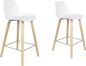 Zuiver Albert Kuip Barkruk 65 cm Wit Set van 2