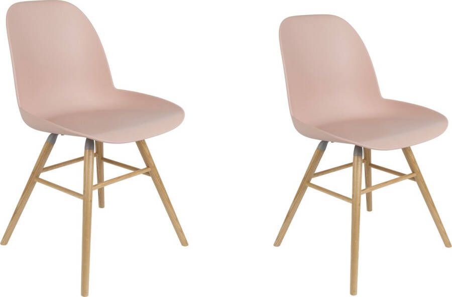Zuiver Albert Kuip Eetkamerstoel Roze Set van 2