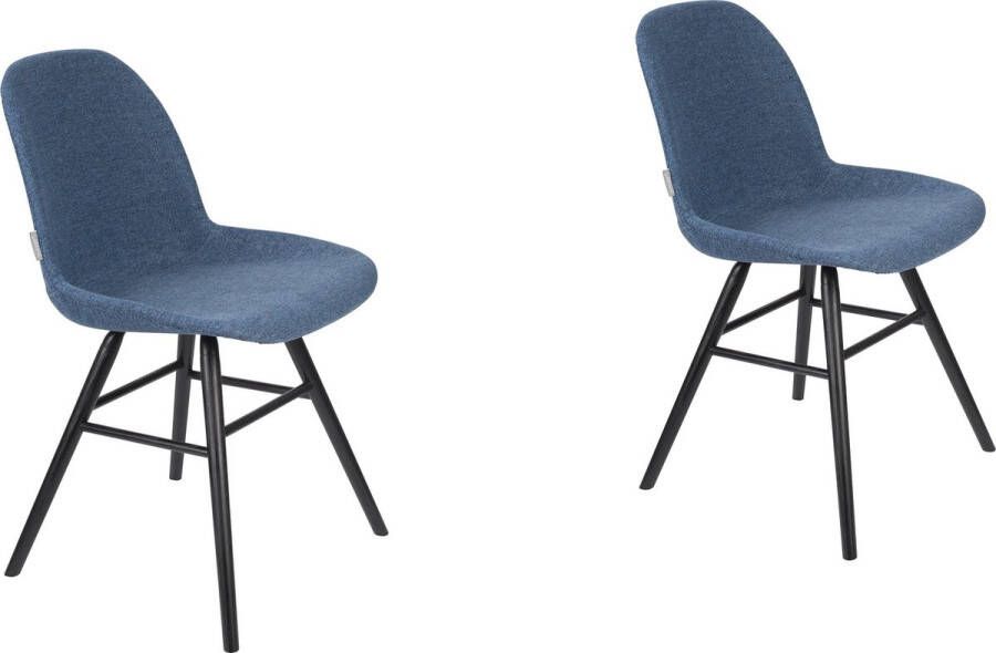 Zuiver Albert Kuip Soft Eetkamerstoel Blauw Set van 2
