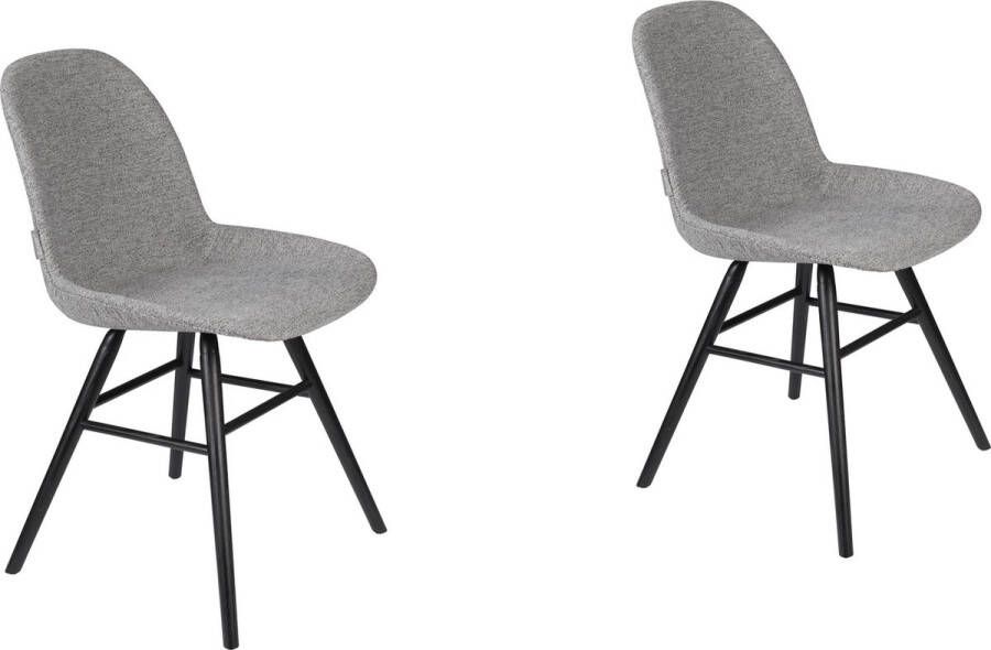 Zuiver Albert Kuip Soft Eetkamerstoelen Lichtgrijs Set van 2