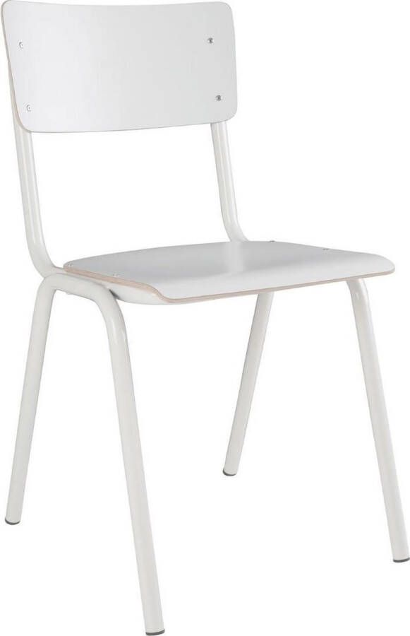 Zuiver Back To School HPL Eetkamerstoelen Wit Set van 4