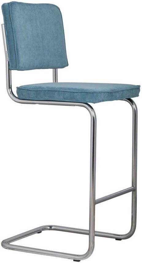 Zuiver Ridge Rib Barkruk Blauw