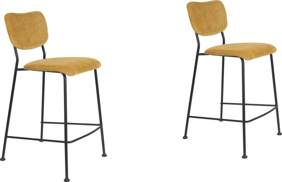 Zuiver Benson Barkruk 65 cm Okergeel Set Van 2