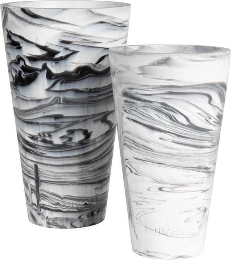 Zuiver Conic Vaas Maat M Zwart Wit