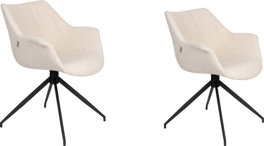 Zuiver | Armstoel Doulton Swivel Natural | Zitmeubels eetkamer | Armstoel
