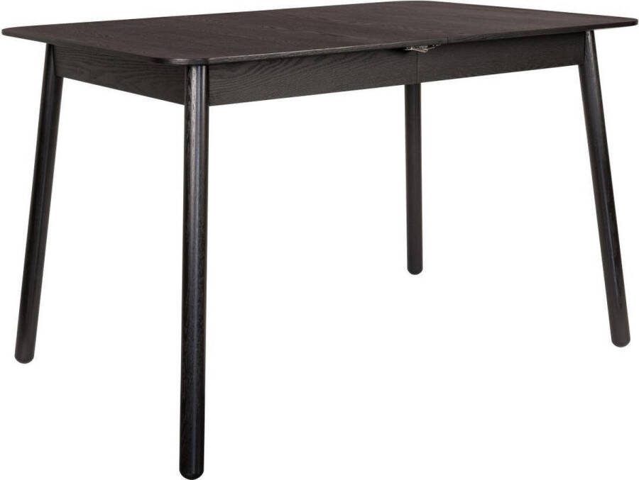 Zuiver Uitschuifbare Eettafel Glimps Essenhout 120-162 x 80cm Zwart