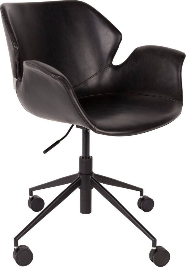 Zuiver | Bureaustoel Nikki All Black | Zitmeubels woonkamer | Bureaustoel