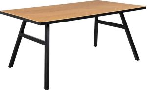 Zuiver Seth Tafel 180x90x75 Cm Eiken Naturel Tafelblad Metalen Poten