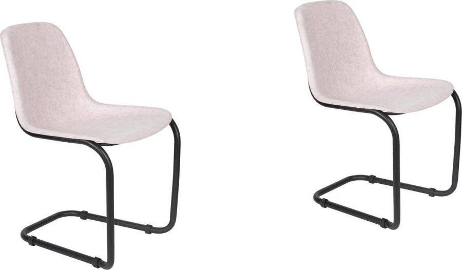 Zuiver Thirsty Eetkamerstoelen Roze Set van 2