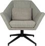 Zuiver Uncle Jesse Lounge Fauteuil Gemêleerde Stof Zwart Metalen Kruispoot - Thumbnail 1