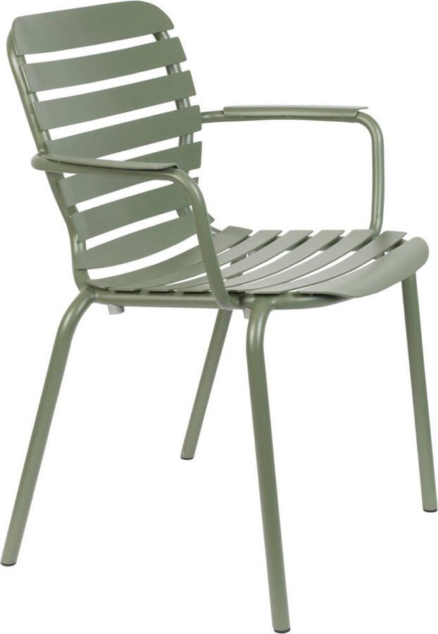 Zuiver Vondel Tuinstoelen met armleuning Groen Set van 2