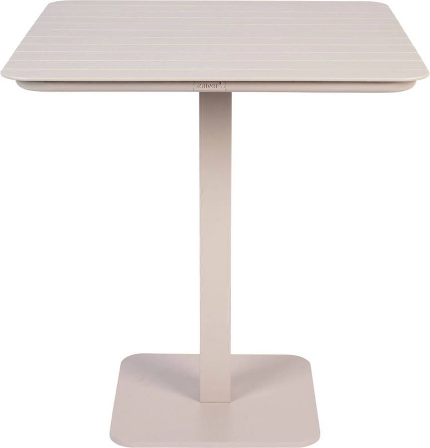 Zuiver Vondel Tuintafel Bistrotafel Vierkant 71x71 cm Aluminium Clay Wit