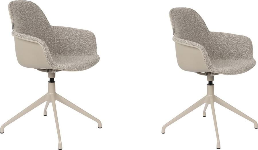 Zuiver | Armstoel Albert Kuip Swivel Taupe | Zitmeubels eetkamer | Armstoel