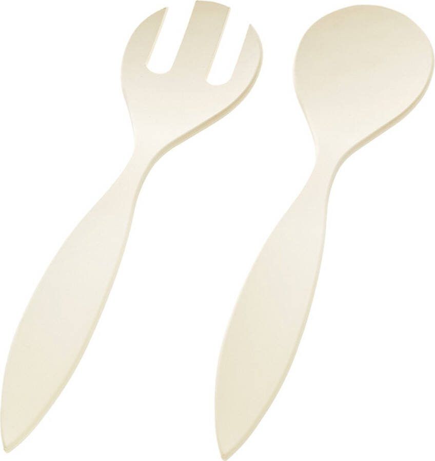 Zuperzozial Nature Collection saladebestek Nature Bioplastic creme kleur