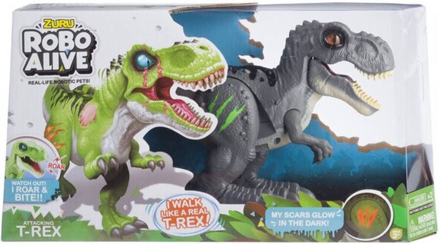 ZURU Dinosaurus Dino ROBO ALIVE ATTACKING T-REX grijs