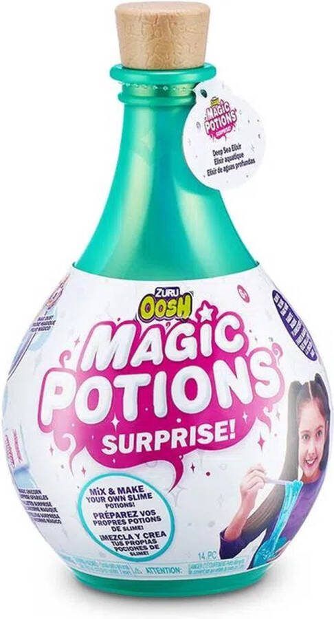 ZURU Oosh Magic Potions Surprise Groen Maak je eigen slijm Inclusief glow-in-the-dark toverstaf Slijmset Slime voor kinderen Slijm maken Motoriek Speelgoed