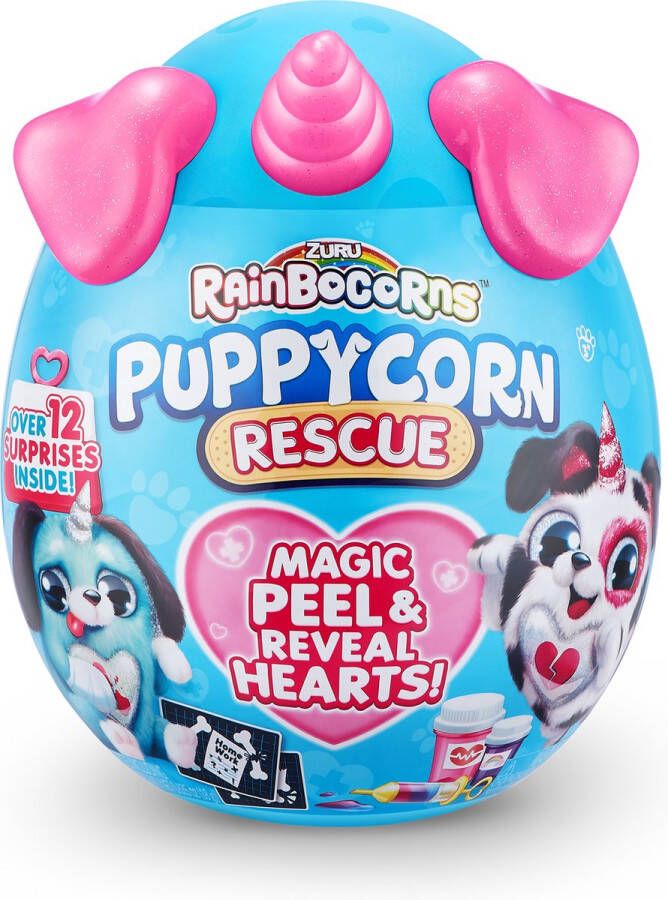 ZURU Rainbocorns Puppycorn Rescue Surprise Verrassingsei met knuffel 28x23x20 cm