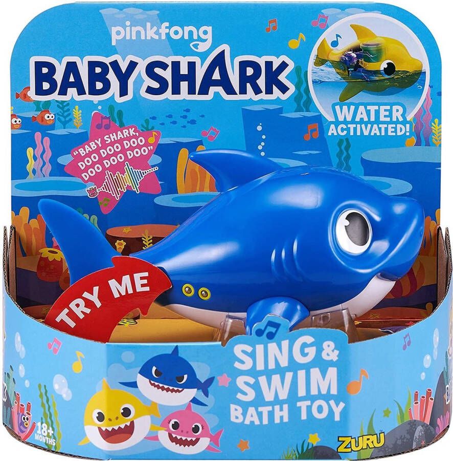 Robot alive Robo Alive Baby Shark Sing & Swim Geel of Blauw 1 exemplaar Interactief badspeelgoed