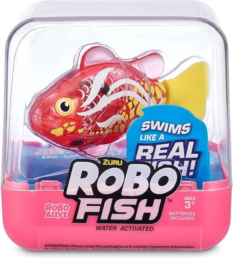 ZURU RoBo Alive Robot Huisdier Fish Vis Roze Geel