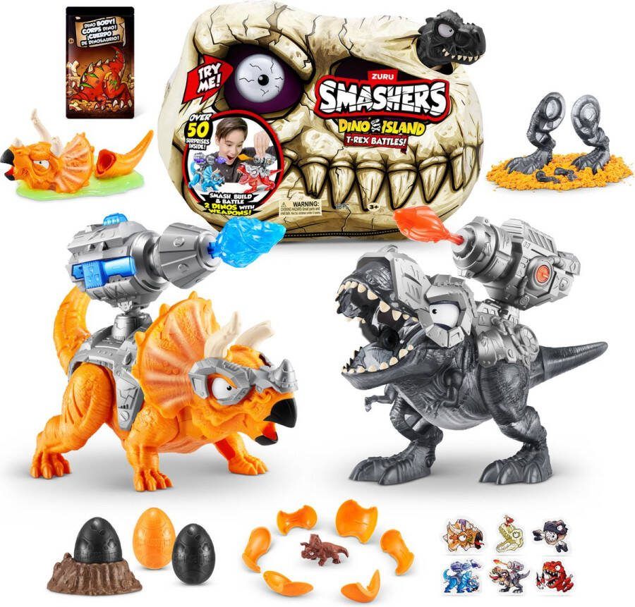 ZURU Smashers dino island t-rex battle playset