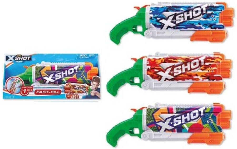 No brand ZURU X-Shot Waterpistool Fast Fill Skins Pump Action 500ml