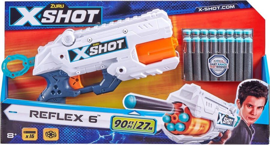 ZURU X-Shot Excel Reflex 6 Blaster + 16 Darts