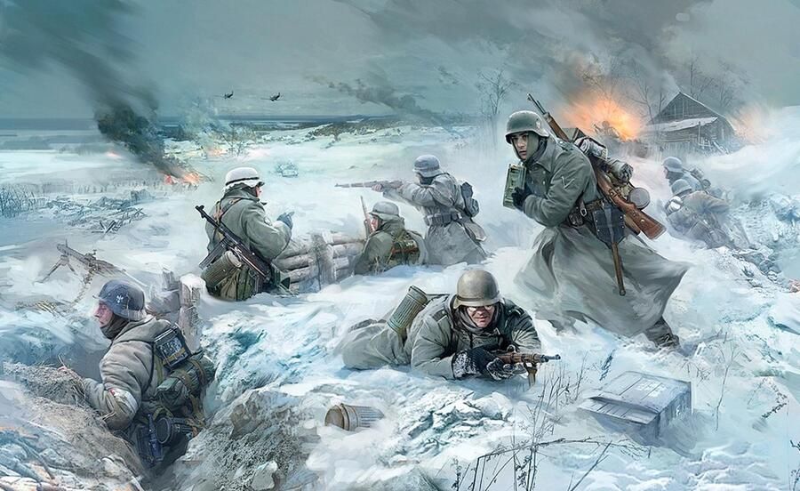 Zvezda 1:35 3627 Duitse infanterie Oostfront Winter 1941-1942 Figuren Plastic Modelbouwpakket