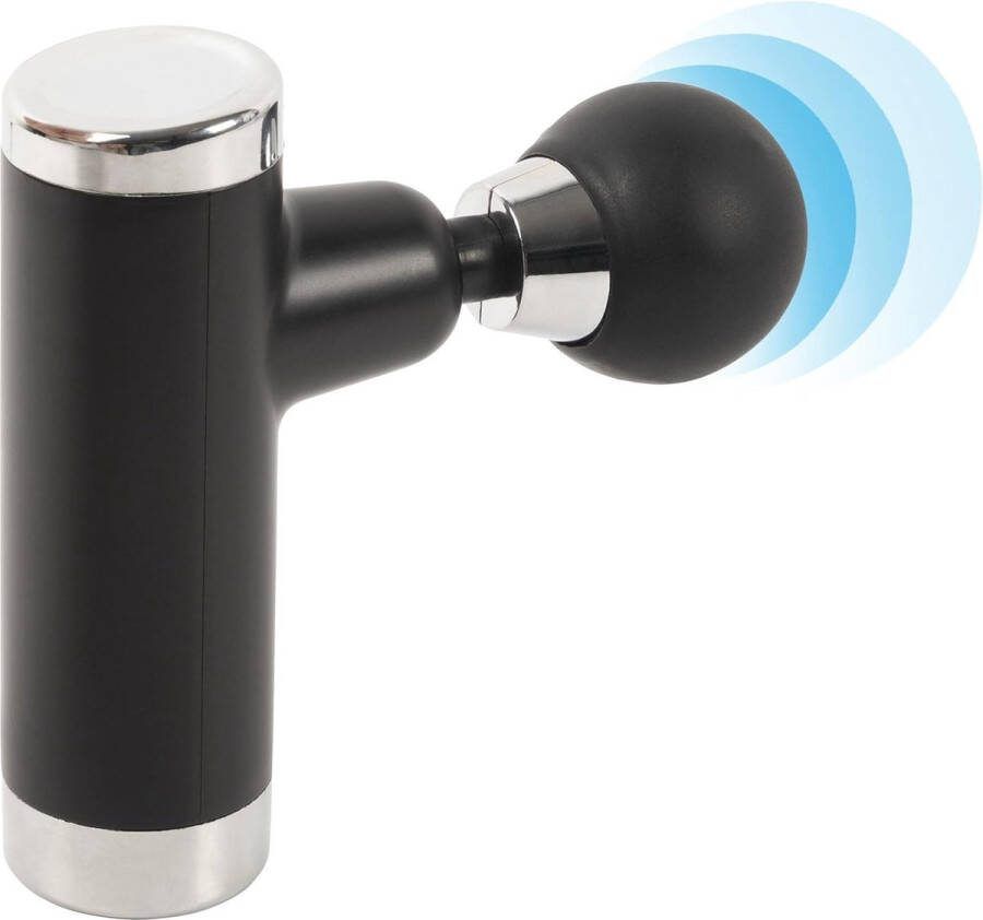 Zwart Massage Gun 4 Massagekoppen Mini Massagepistool 6 Verschillende Instellingen