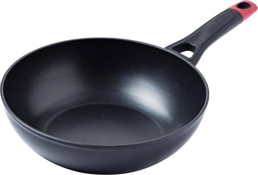 Pyrex wokpan Optima 28 x 12 5 cm aluminium zwart