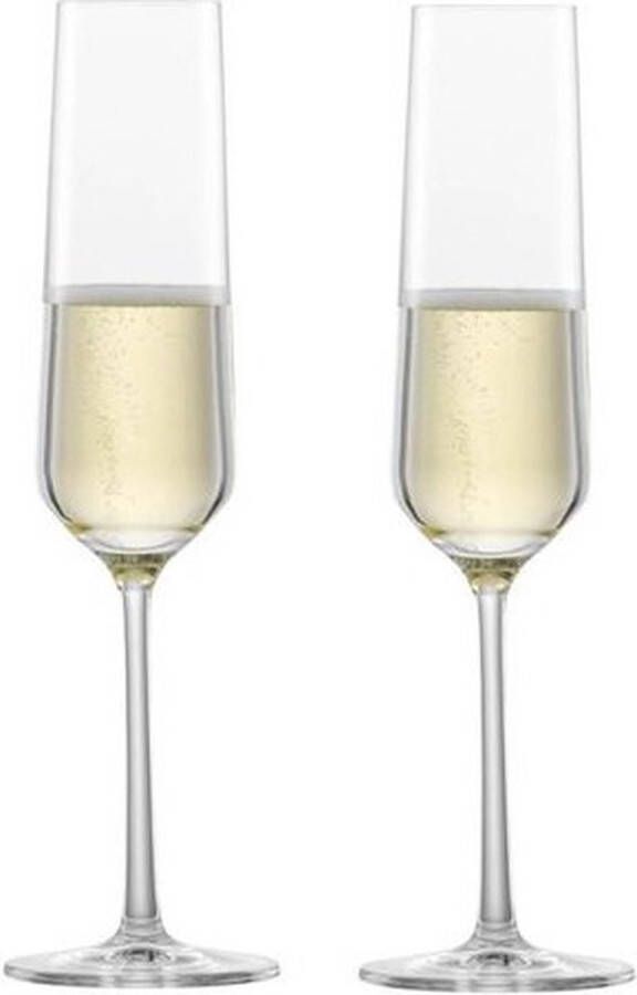 ZWIESEL GLAS Pure Champagneflûte met MP 7 0.215 Ltr Geschenkverpakking 2 glazen