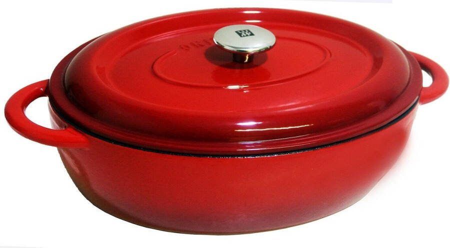 Zwilling Ovale Cocotte Geemailleerd Gietijzer Braadpan Geschikt voor alle warmtebronnen 29 cm