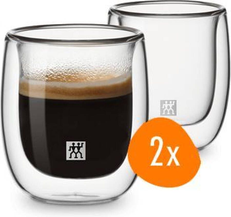 Zwilling Sorrento Dubbelwandig Espressoglas 80 ml 2 stuks