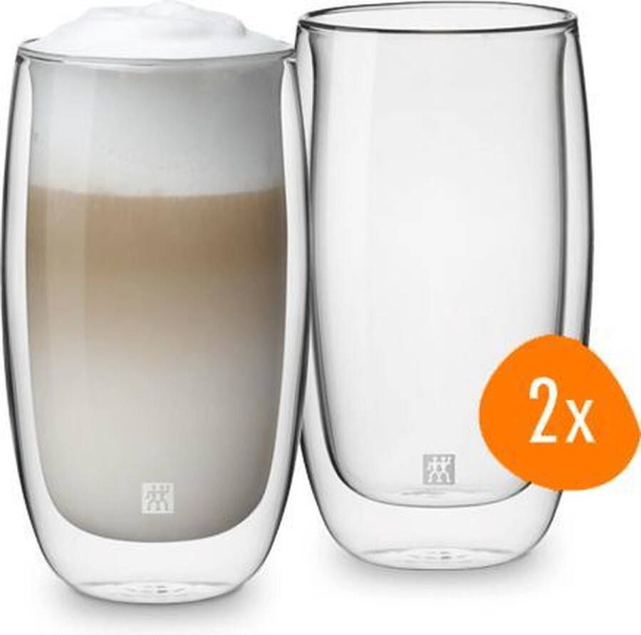 Zwilling Sorrento Dubbelwandig Latte Macchiato glas 350 ml 2 stuks