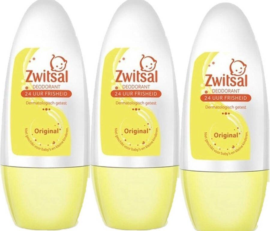 Zwitsal Deodorant Roller 3 x 50 ml