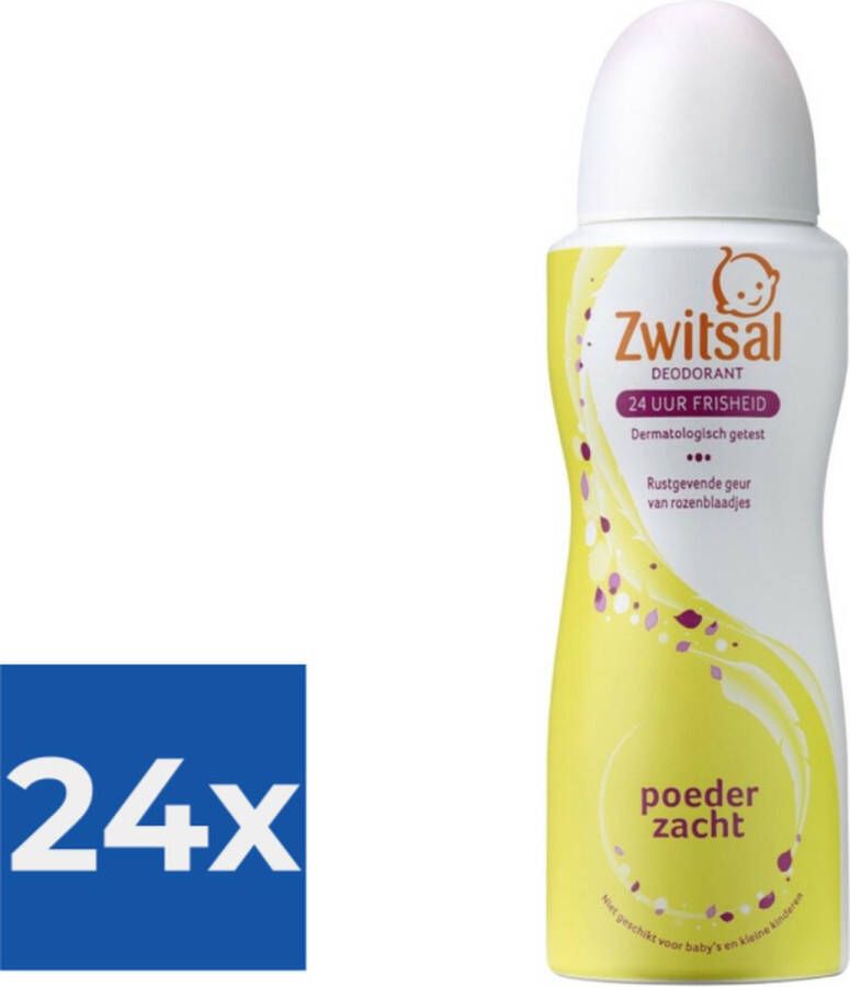 Zwitsal Deodorant Spray Soft 100 ml Voordeelverpakking 24 stuks