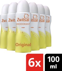 Zwitsal Original deodorant spray 6 x 100 ml voordeelverpakking