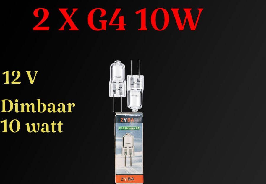 Zyba 2X G4 eco halogeenlampen. G4 lampeen halogeen 10 watt