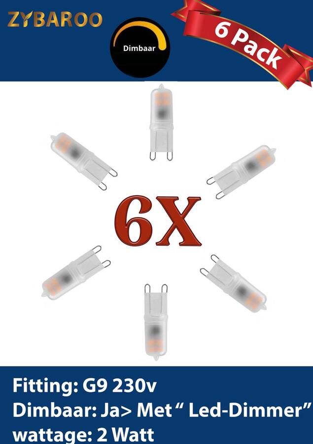 Zybaroo G9 led lamp klein matglas