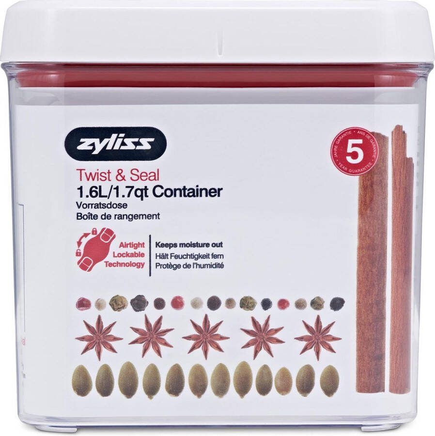 Zyliss Twist & Seal Vacuum Vershouddoos 1 6l 2 stuks