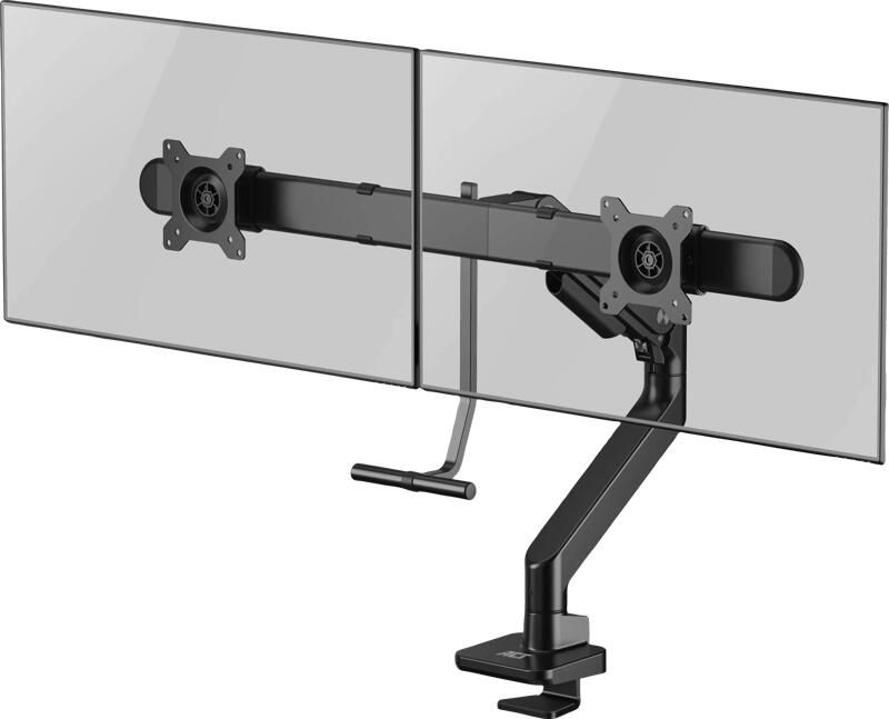 ACT AC8344 Monitorarm 32 inch met gasveer en crossbar voor 2 monitoren