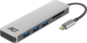 ACT USB-C 4-poorts usb hub met power delivery